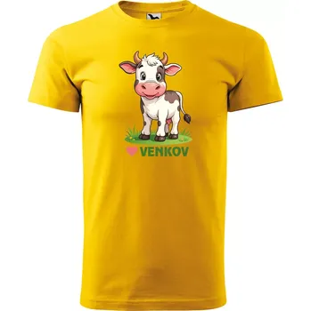Sablio Tričko s potiskem Venkov - žluté XL