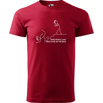 Sablio Tričko s potiskem Some people need a pat on the back - červené L