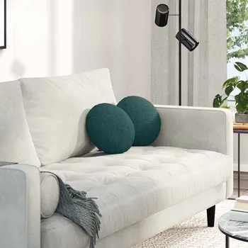 Podsedák Polštáře na sedadla 2 pcs Tmavě zelená Ø30 x 13 cm textil