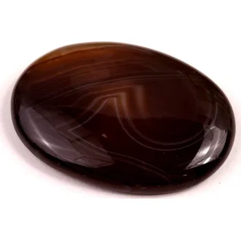 Přírodní kámen Kabošon Black Banded Agate č.7843 (37x28x6mm)