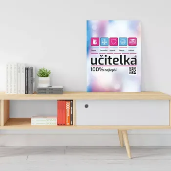 Plechová cedule Sablio Dárková cedulka Učitelka: 30x40 cm