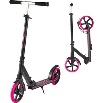 Koloběžka Vevor Koloběžka skládací 2-kolová, nastavitelná řídítka, 99,8 kg, růžová