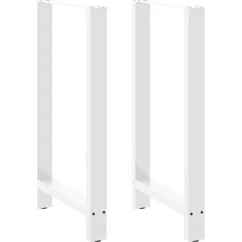 Konferenční stolek vidaXL Nohy barového stolu bílé 2 ks 60 x (100-101) cm ocelové