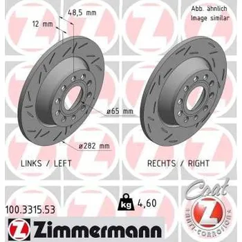 Brzdový kotouč Brzdový kotouč ZIMMERMANN 100.3315.53