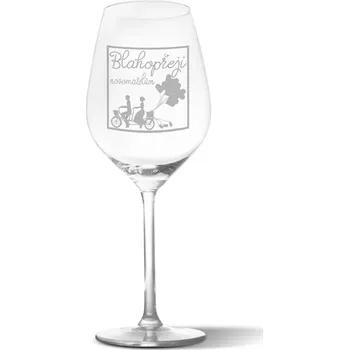 Víno Sablio Sklenička na víno Blahopřeji novomanželům: 49 cl