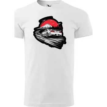 Pánské tričko Sablio Tričko s potiskem Vůně asfaltu - bílé XL