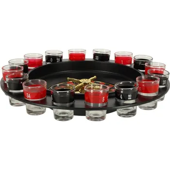 Desková hra Společenská hra Párty ruleta alkoholová hra sada 16 skleniček vysoká kvalita provedení