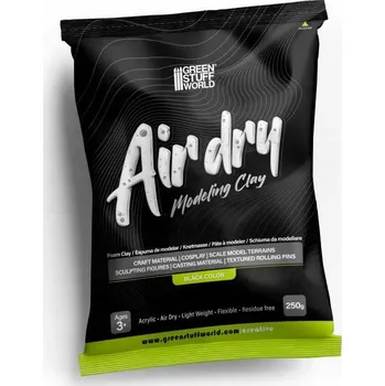 Modelovací hmota Modelovací hmota Air Dry Foam Clay 250 g - Černá - černá modelovací hmota