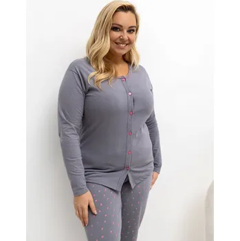 Pánské pyžamo Pyžamo DU PI FP 505.05P tmavě šedé XL