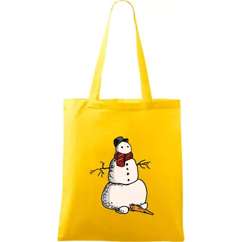 Sněhulák se spadlým nosem - Taška bavlněná - 42 x 38 cm ( Žlutá )