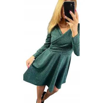 Dámské šaty Koktejlové midi šaty Genesy Glamour, velikost 50