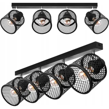 STROPNÍ SVÍTIDLO ZÁVĚSNÁ LAMPA LOFT LUSTR LIŠTA REFLEKTORY 4xE27 BASKET