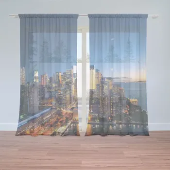 Záclona Sablio Záclony Noční mrakodrapy: 2ks 150x250cm
