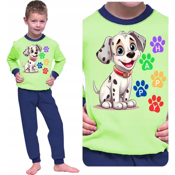 Chlapecké pyžamo CHLAPECKÉ BAVLNĚNÉ PYŽAMO S DLOUHÝM RUKÁVEM, TEPLÉ A POHODLNÉ, VELIKOST 110