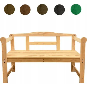 Zahradní lavice Lavička s opěradlem dřevěná 118 x 43 cm