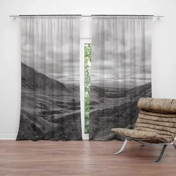 Závěs Sablio Závěs Černobílé údolí: 2ks 140x250cm