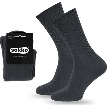 Pánské ponožky Ponožky Sokko Healthy Ponožky -Free, vysoké, šedé, velikost 42-44