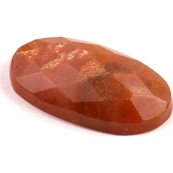 Přírodní kámen Kabošon Broušený Sunstone č.7785 (30x16x7mm)