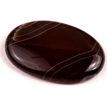 Přírodní kámen Kabošon Black Banded Agate č.7847 (34x22x6mm)
