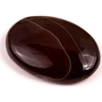 Přírodní kámen Kabošon Black Banded Agate č.7844 (29x21x7mm)