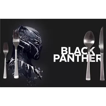 prostírání Sablio Prostírání BLACK PANTHER z profilu Černý: 40x30cm