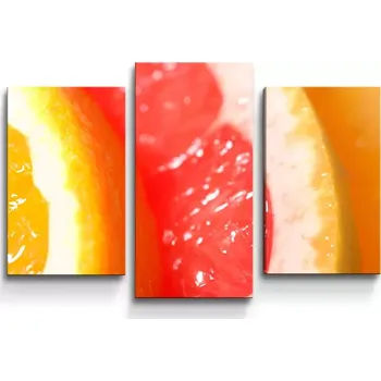 Obraz Sablio Obraz - 3-dílný Citrusy - 75x50 cm