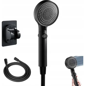 Sprchová hlavice Sprchová Sprchová Hlavice Zandor černá, 5 funkcí, úsporná