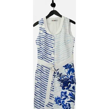 Dámské šaty DESIGUAL KRÉMOVÉ ŠATY (40)