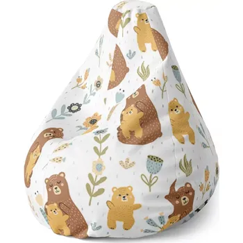 Sedací pytel Sablio Sedací vak Pear Medvědi - 70 x 95 x 15 cm