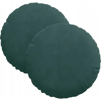 Podsedák Polštáře na sedadla 2 pcs Tmavě zelená Ø 40 x 13 cm samet