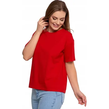 Dámské tričko DÁMSKÉ TRIČKO Tričko volné Bavlna Moraj Red - 3XL