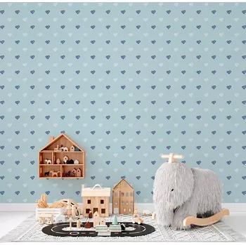 Tapeta Sablio Tapeta Srdce na modré - 336x220 cm