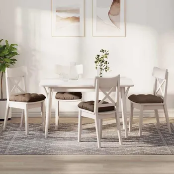 Podsedák Polštáře na sedadla 4 pcs Hnědá 45 x 45 x 12 cm textil