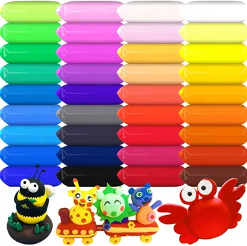 Modelovací hmota PĚNOVÁ PLASTELÍNA Polimerowa Glina Plastelina 105 kusů Sada Příslušenství Modelína