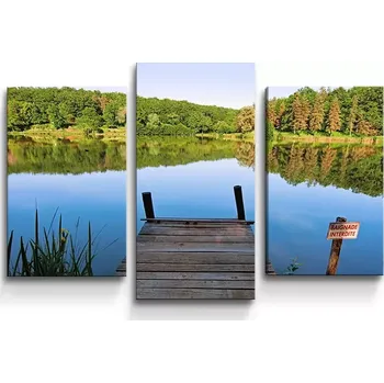 Obraz Sablio Obraz - 3-dílný Molo na jezeře - 75x50 cm
