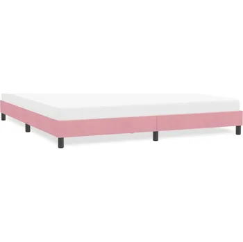 vidaXL Rám postele bez matrace růžový 180x220 cm Samet