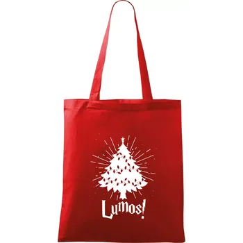 Nákupní taška Harry - Lumos stromeček - Taška bavlněná - 42 x 38 cm ( Červená )