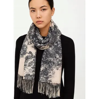Agrafka šála šedá 180 cm - žena