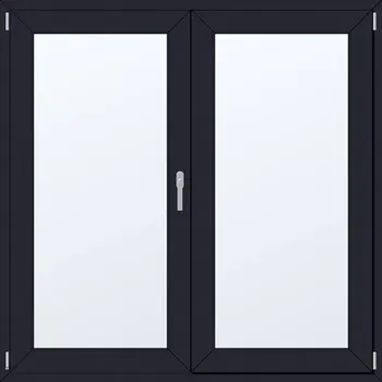 Okno Dvoukřídlé plastové okno levé 145x145