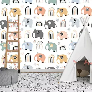 Tapeta Sablio Tapeta Animovaní sloni - 125x75 cm