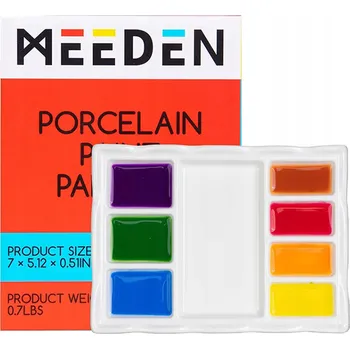 Obraz MEEDEN KERAMICKÁ PALETA OBDÉLNÍKOVÁ S 8 PŘIHRÁDKAMI