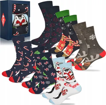 Pánské ponožky Ponožky Lee Cooper vánoční, velikost 35-38