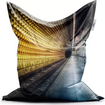 Sedací pytel Sablio Sedací vak Classic Pražské metro - 200x140 cm