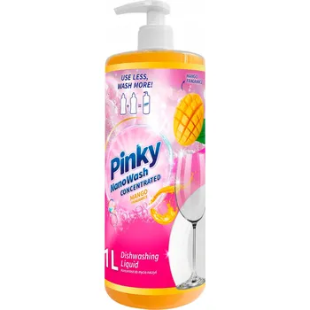 Mycí prostředek Pinky NanoWash Prostředek na Mytí Nádobí Mango 1L Koncentrát + houbička