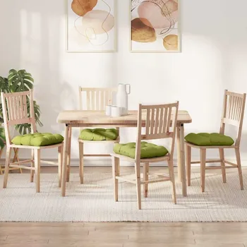 Podsedák Polštáře na sedadla 4 pcs Světlá zelená 40 x 40 x 12 cm textil