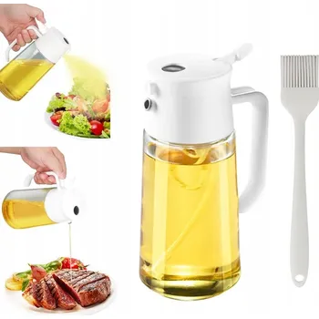 Dávkovač mýdla Rozprašovač Dávkovač ve spreji Skleněný na olej 500 ml 2v1, bílý