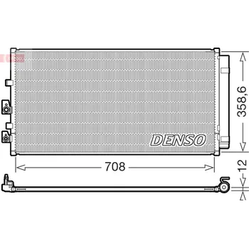 Výparník klimatizace DENSO Kondenzátor, klimatizace DCN10062 DENSO DCN10062