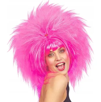 Karnevalová paruka Widmann paruka dlouhé vlasy růžová