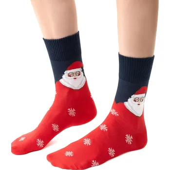 Dámské ponožky Vánoční požky Steven Merry Christmas 136 Barva: Modrá - tmavě, Velikost: 38-40