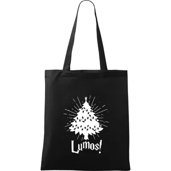 Nákupní taška Harry - Lumos stromeček - Taška bavlněná - 42 x 38 cm ( Černá )
